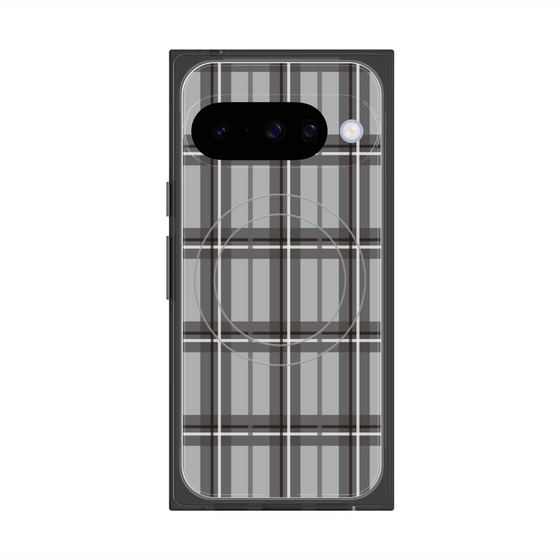 Premium Square Case with Pixelsnap［ Tartan Check - Gray ］