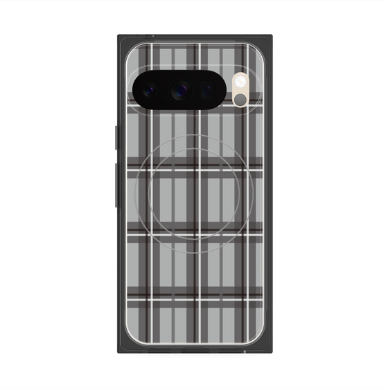 Premium Square Case with Pixelsnap［ Tartan Check - Gray ］