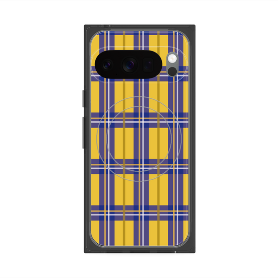 Premium Square Case with Pixelsnap［ Tartan Check - Yellow ］