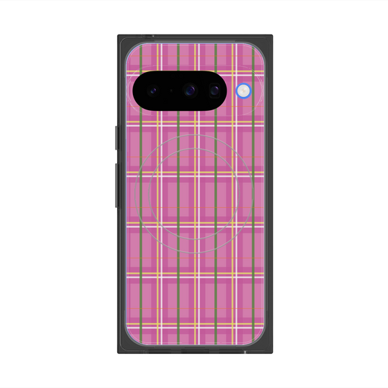 Premium Square Case with Pixelsnap［ Tartan Check - Pink ］