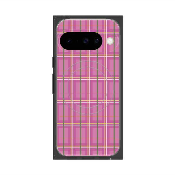 Premium Square Case with Pixelsnap［ Tartan Check - Pink ］