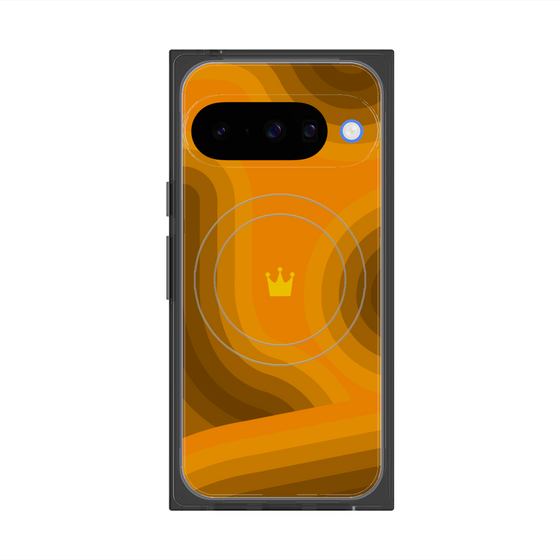 Premium Square Case with Pixelsnap［ CASEPLAY Winding Pattern - Orange ］