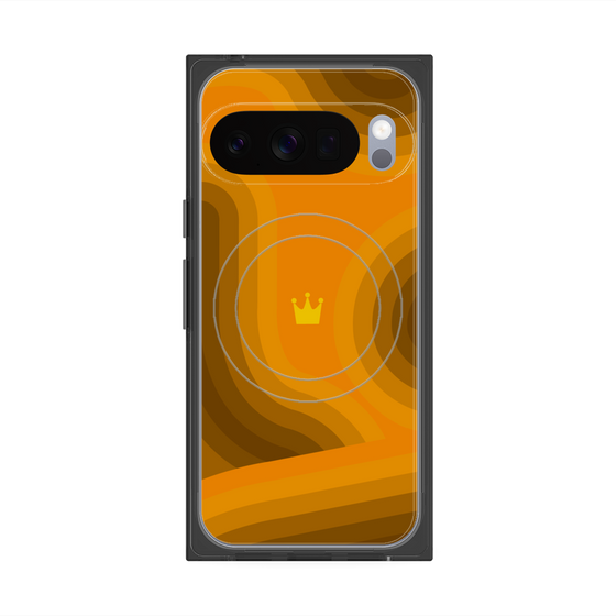 Premium Square Case with Pixelsnap［ CASEPLAY Winding Pattern - Orange ］