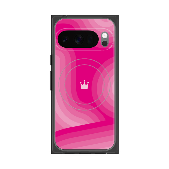 Premium Square Case with Pixelsnap［ CASEPLAY Winding Pattern - Pink ］