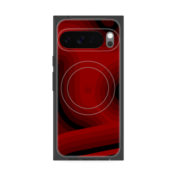Premium Square Case with Pixelsnap［ CASEPLAY Winding Pattern - Red ］