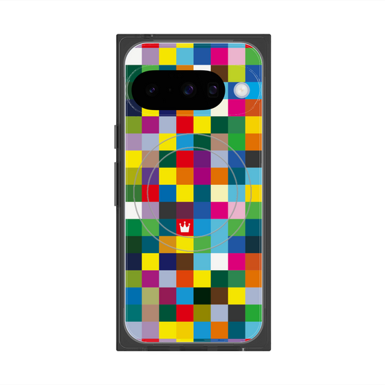 Premium Square Case with Pixelsnap［ CASEPLAY Rainbow Check ］