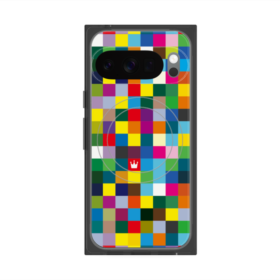 Premium Square Case with Pixelsnap［ CASEPLAY Rainbow Check ］