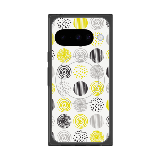 Premium Square Case with Pixelsnap［ Nordic Circle - Yellow ］