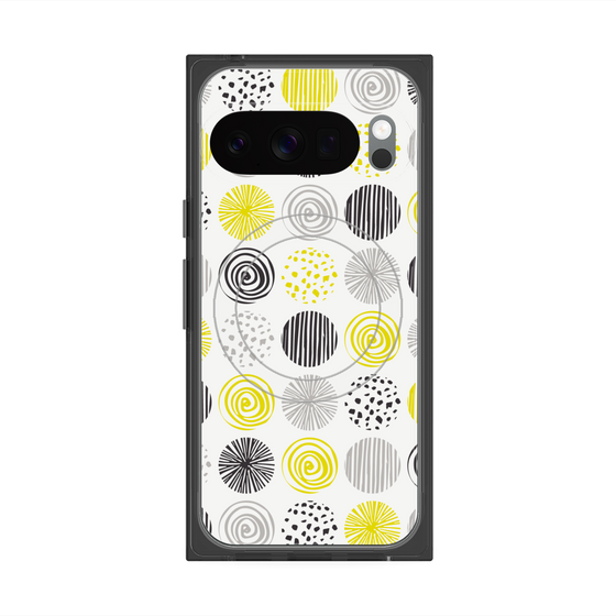 Premium Square Case with Pixelsnap［ Nordic Circle - Yellow ］