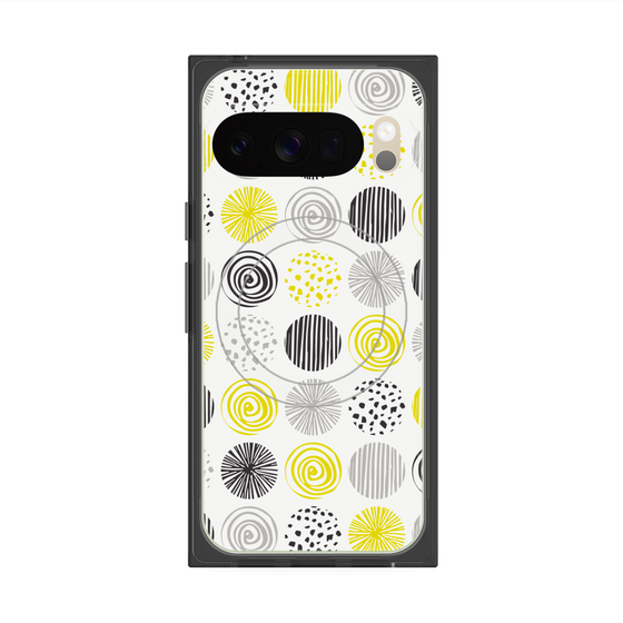 Premium Square Case with Pixelsnap［ Nordic Circle - Yellow ］