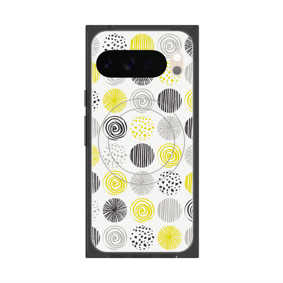 Premium Square Case with Pixelsnap［ Nordic Circle - Yellow ］