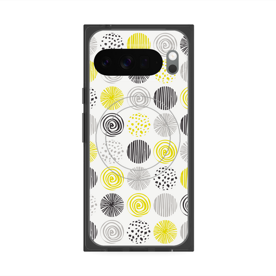 Premium Square Case with Pixelsnap［ Nordic Circle - Yellow ］