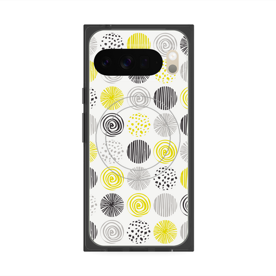 Premium Square Case with Pixelsnap［ Nordic Circle - Yellow ］