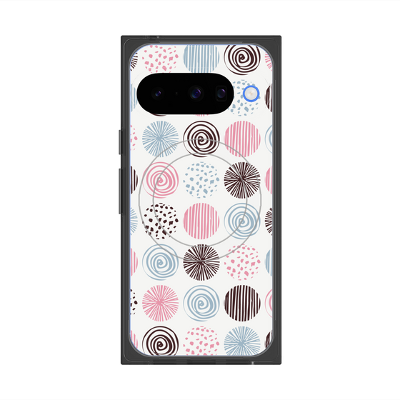 Premium Square Case with Pixelsnap［ Nordic Circle - Pink ］