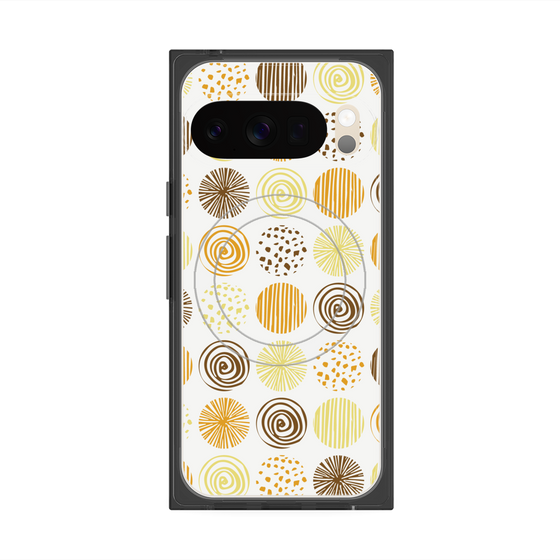 Premium Square Case with Pixelsnap［ Nordic Circle - Orange ］