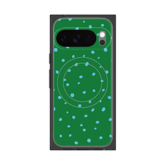 Premium Square Case with Pixelsnap［ Drawing Dot - Green ］