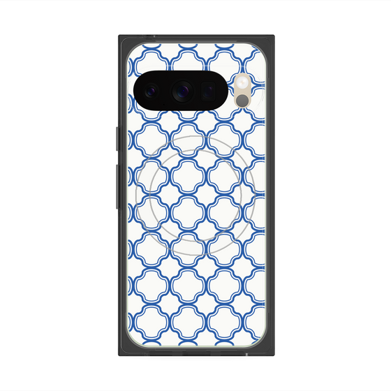 Premium Square Case with Pixelsnap［ Moroccan3 - Blue ］