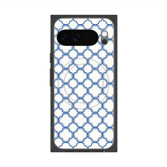 Premium Square Case with Pixelsnap［ Moroccan3 - Blue ］
