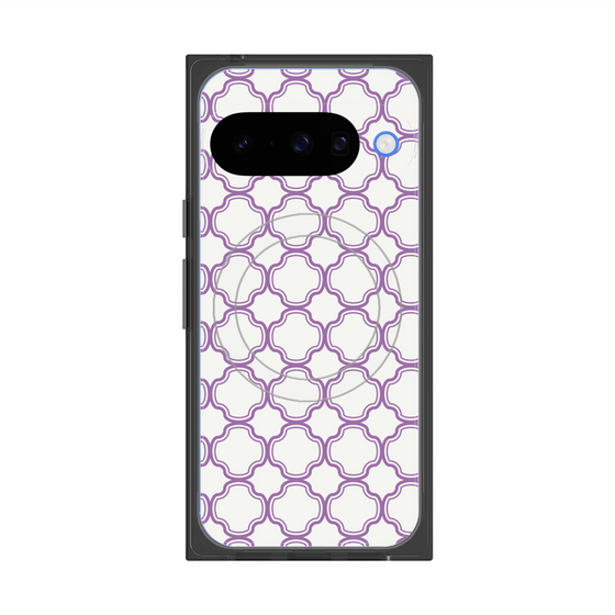 Premium Square Case with Pixelsnap［ Moroccan3 - Purple ］