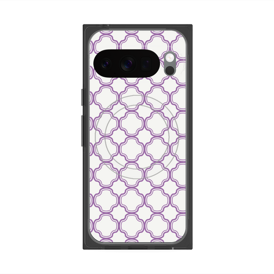 Premium Square Case with Pixelsnap［ Moroccan3 - Purple ］
