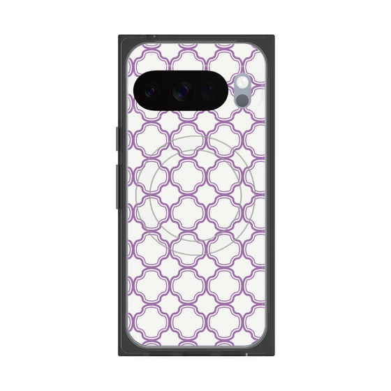 Premium Square Case with Pixelsnap［ Moroccan3 - Purple ］