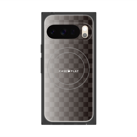 Premium Square Case with Pixelsnap［ CASEPLAY Check - Black ］