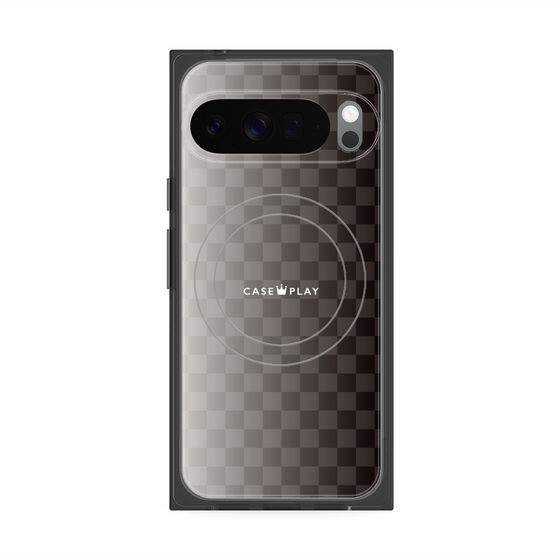 Premium Square Case with Pixelsnap［ CASEPLAY Check - Black ］