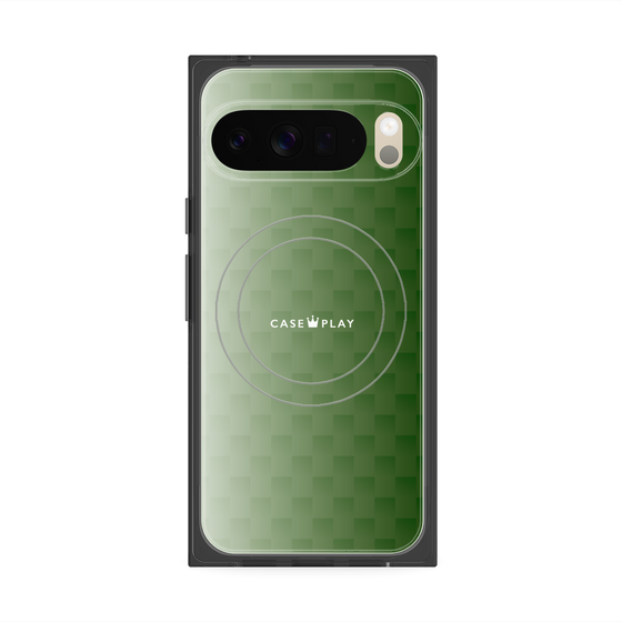 Premium Square Case with Pixelsnap［ CASEPLAY Check - Green ］