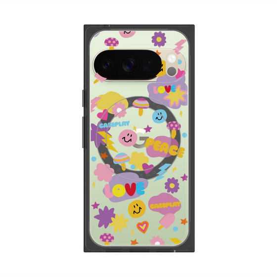 Premium Square Case with Pixelsnap［ Original - LOVE & PEACE ］