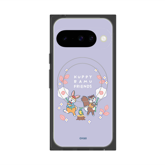 Premium Square Case with Pixelsnap［ Kuppyramu Friends - Flower ］