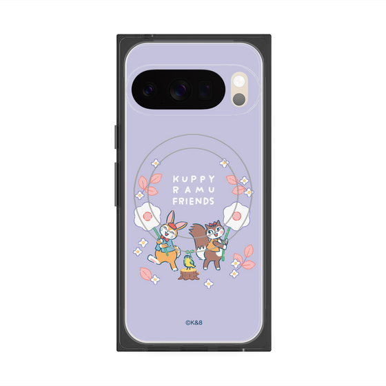 Premium Square Case with Pixelsnap［ Kuppyramu Friends - Flower ］