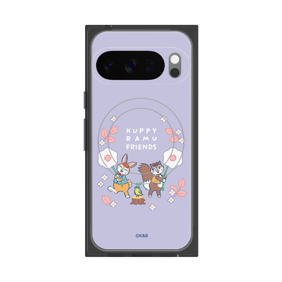 Premium Square Case with Pixelsnap［ Kuppyramu Friends - Flower ］