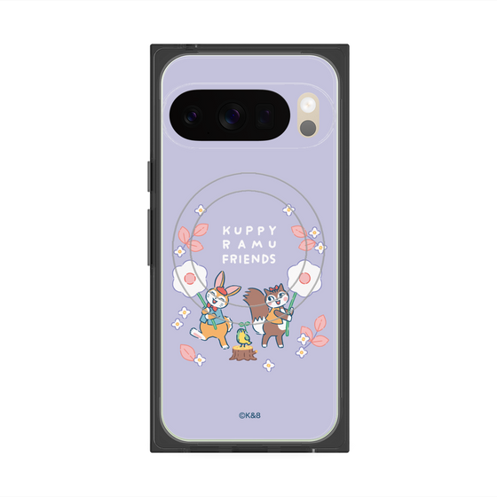Premium Square Case with Pixelsnap［ Kuppyramu Friends - Flower ］