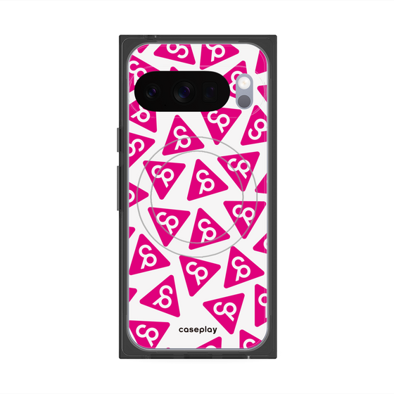 Premium Square Case with Pixelsnap［ Original - CASEPLAY Logo Mark - Pink ］