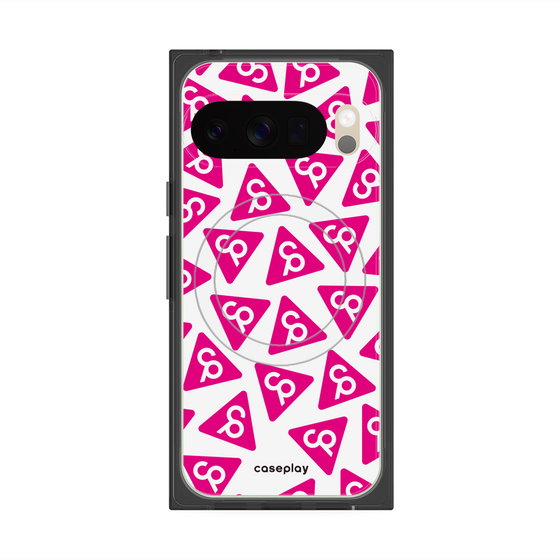 Premium Square Case with Pixelsnap［ Original - CASEPLAY Logo Mark - Pink ］