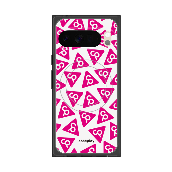 Premium Square Case with Pixelsnap［ Original - CASEPLAY Logo Mark - Pink ］