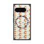 Premium Square Case with Pixelsnap［ Original - CASEPLAY Initial All-over Pattern - Orange ］