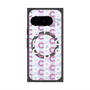 Premium Square Case with Pixelsnap［ Original - CASEPLAY Initial All-over Pattern - Pink ］