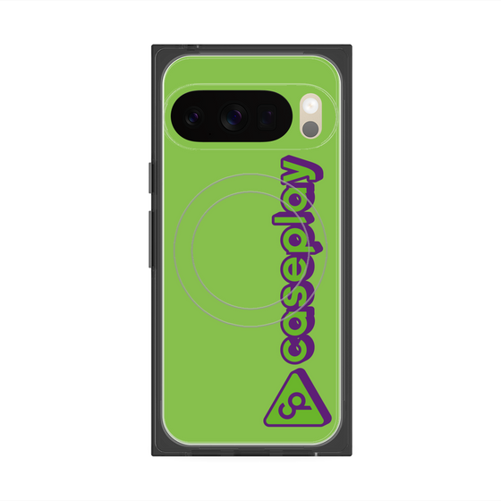 Premium Square Case with Pixelsnap［ Original - CASEPLAY Logotype - Green ］