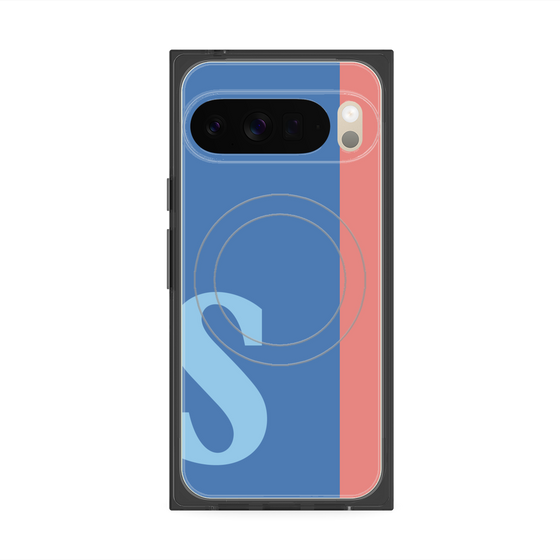 Premium Square Case with Pixelsnap［ Original - initial color line - S blue ］