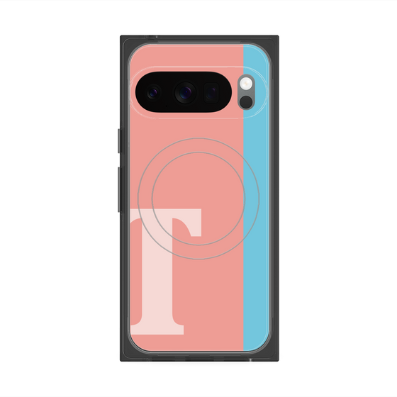 Premium Square Case with Pixelsnap［ Original - initial color line - T pink ］