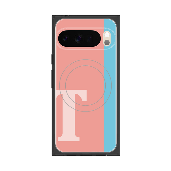 Premium Square Case with Pixelsnap［ Original - initial color line - T pink ］