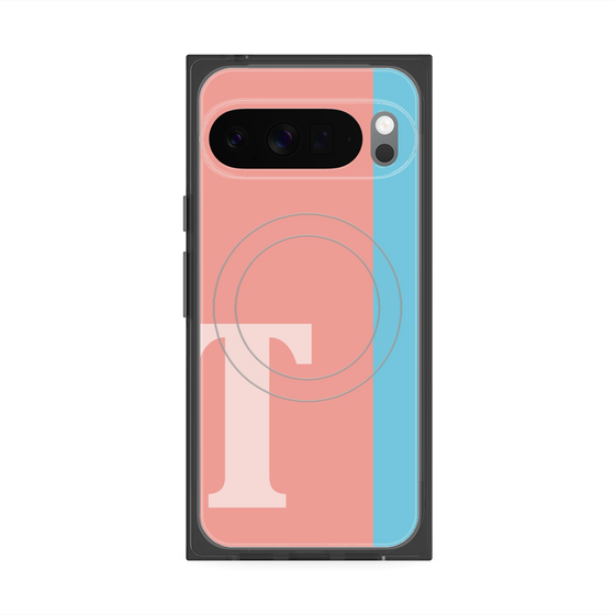 Premium Square Case with Pixelsnap［ Original - initial color line - T pink ］