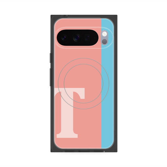 Premium Square Case with Pixelsnap［ Original - initial color line - T pink ］