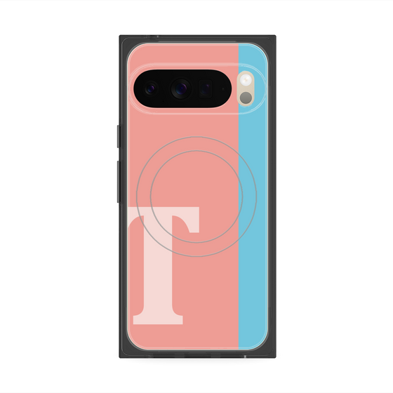 Premium Square Case with Pixelsnap［ Original - initial color line - T pink ］