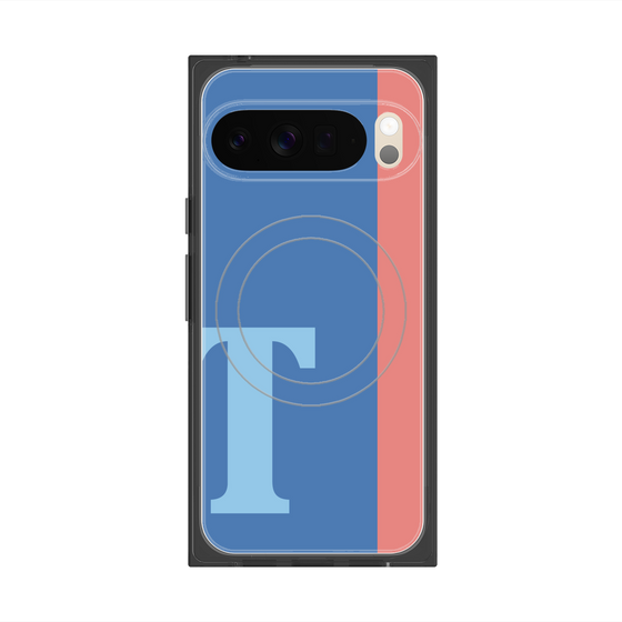 Premium Square Case with Pixelsnap［ Original - initial color line - T blue ］