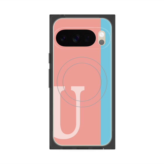 Premium Square Case with Pixelsnap［ Original - initial color line - U pink ］