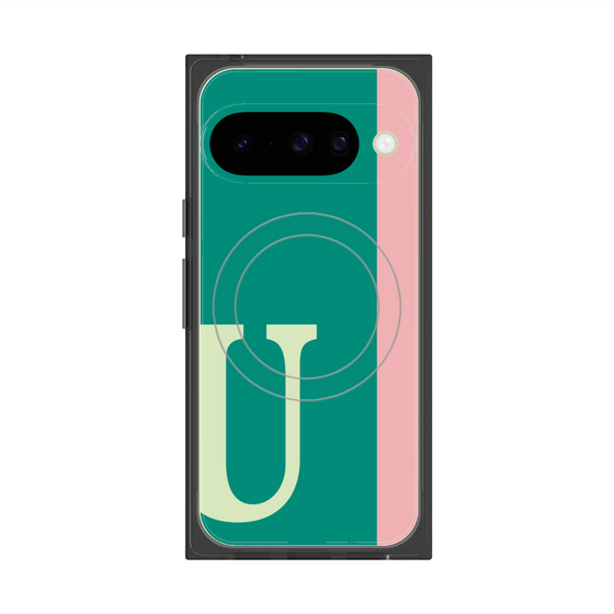 Premium Square Case with Pixelsnap［ Original - initial color line - U green ］