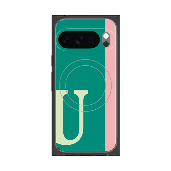 Premium Square Case with Pixelsnap［ Original - initial color line - U green ］