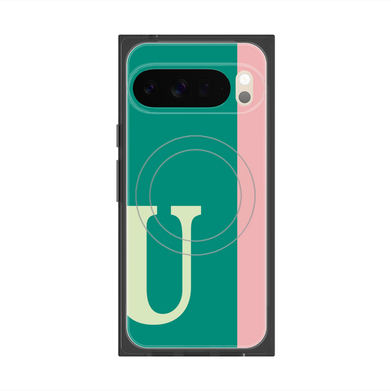 Premium Square Case with Pixelsnap［ Original - initial color line - U green ］